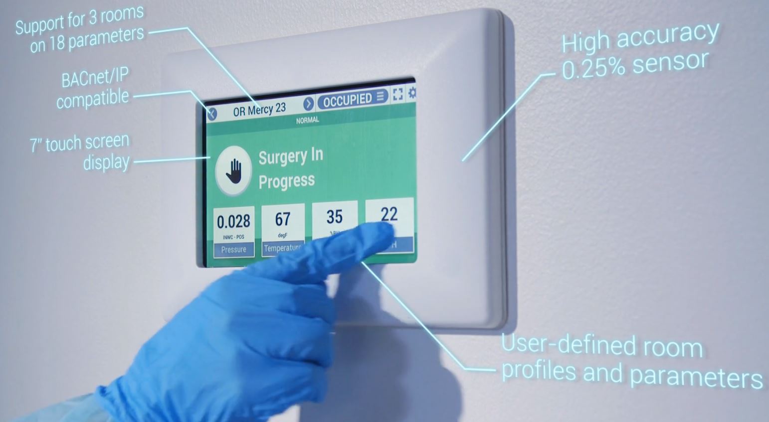 Room Pressure Monitor Setra FLEX™ Setra Systems
